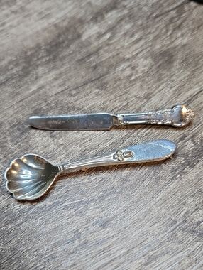 Gorgeous Vintage Sterling Silver Miniature Flatware Brooch Set